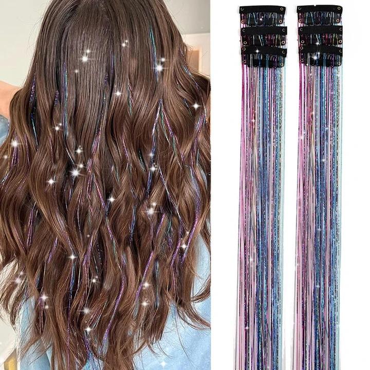 ✨Now 50% OFF⚡Glitter Clip-in Hair Extensions Party Decoration