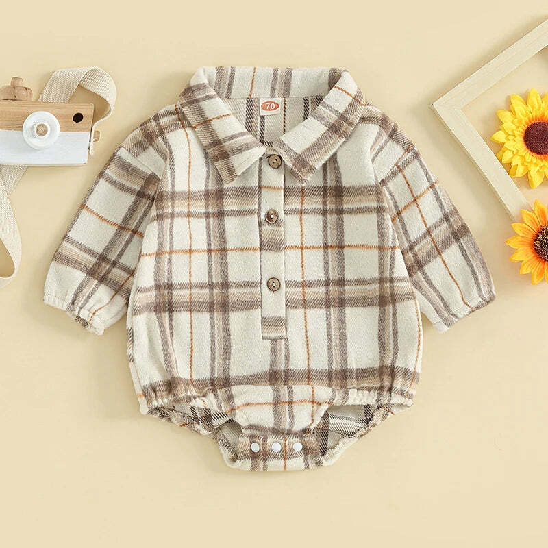 Vintage Plaid Romper