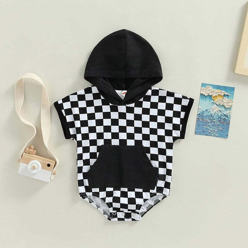 Hodded Checkered Top