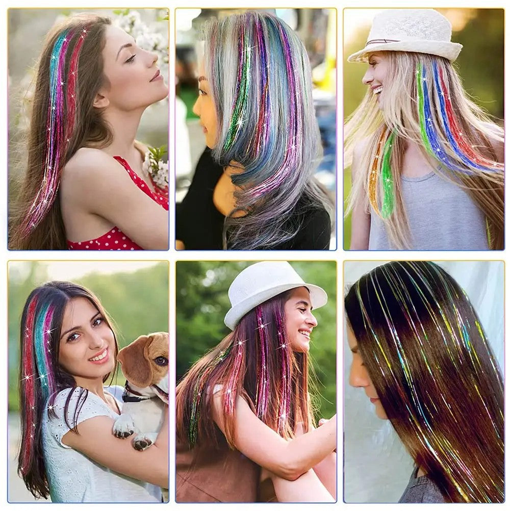 ✨Now 50% OFF⚡Glitter Clip-in Hair Extensions Party Decoration