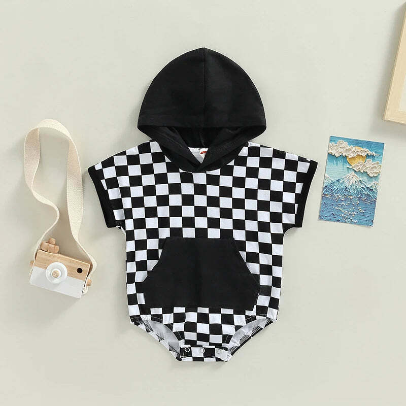 Hodded Checkered Top