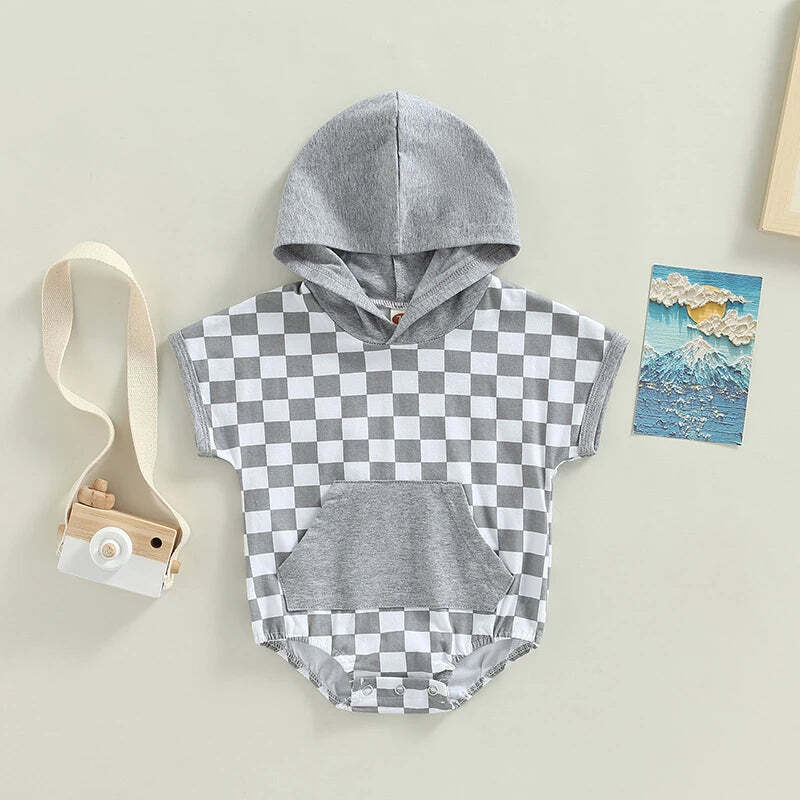Hodded Checkered Top