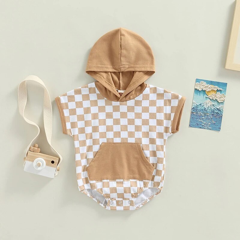 Hodded Checkered Top