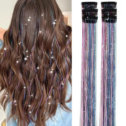 ✨Now 50% OFF⚡Glitter Clip-in Hair Extensions Party Decoration