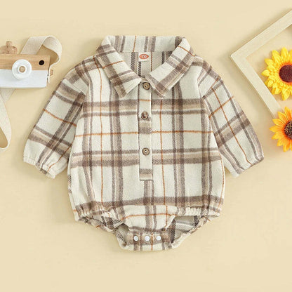 Vintage Plaid Romper
