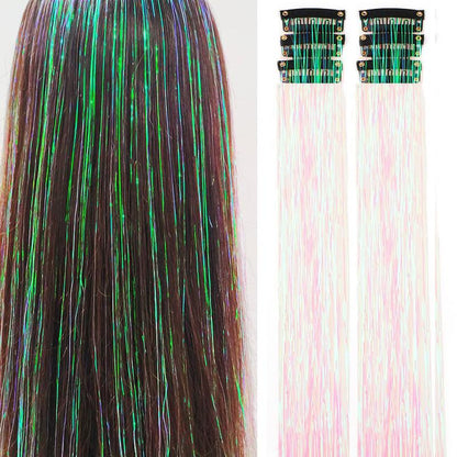 ✨Now 50% OFF⚡Glitter Clip-in Hair Extensions Party Decoration