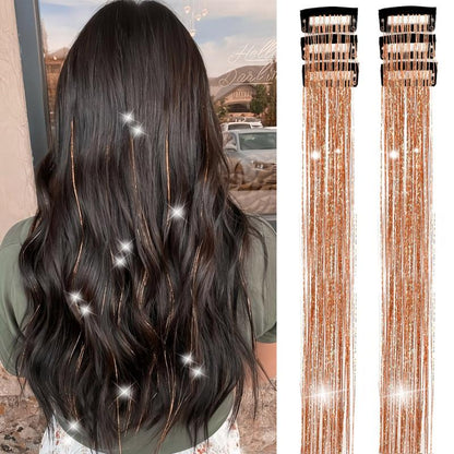✨Now 50% OFF⚡Glitter Clip-in Hair Extensions Party Decoration