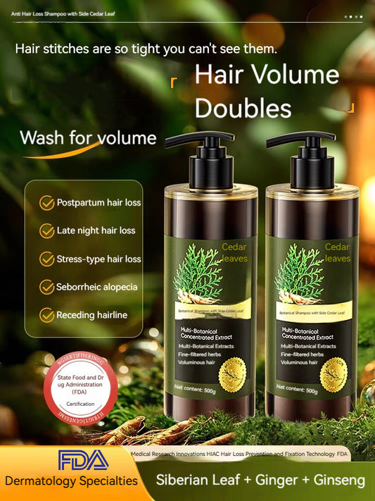 🔥Final 3 Hours 50% Off🏆Platycladus orientalis leaf and ginger anti-hair loss oil control hair growth shampoo