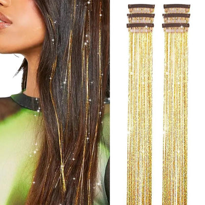 ✨Now 50% OFF⚡Glitter Clip-in Hair Extensions Party Decoration